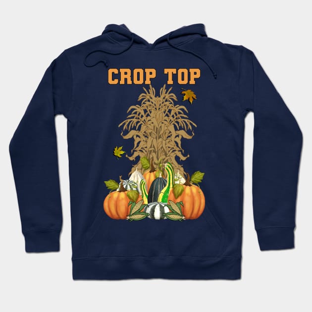 Funny Word Pun Crop Top Harvest Fall Hoodie by tamdevo1